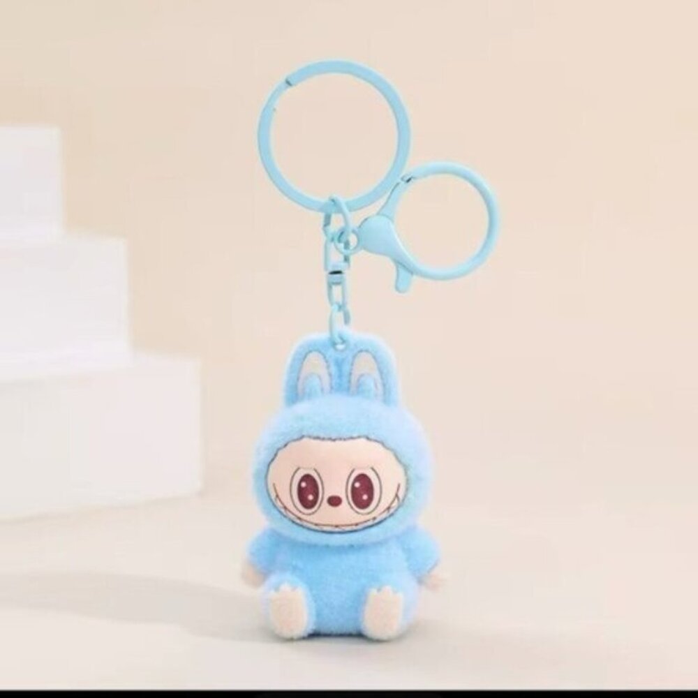 New Popular Hot! mini Blueberry Labubu Baby keychain dangeler figure